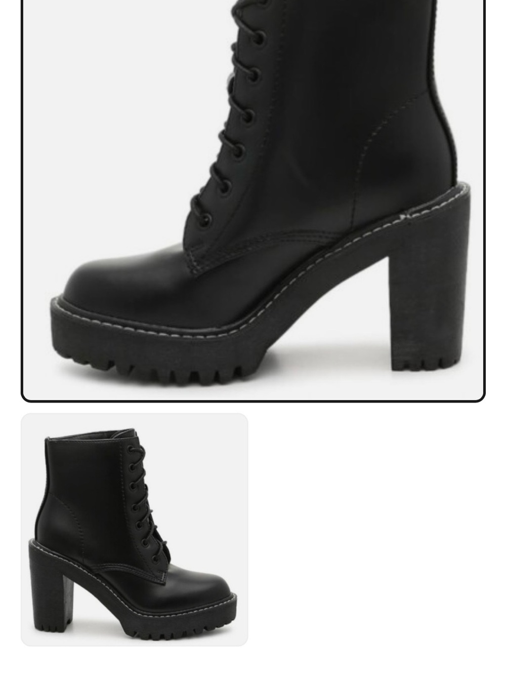 Madden Girl Black Platform Combat Boots
